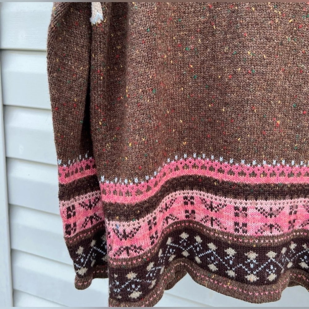 VTG Cottage-core Embroidered Appliquéd Cardigan Sweater-Adorable! Sz L EUC🌺 - Picture 15 of 16
